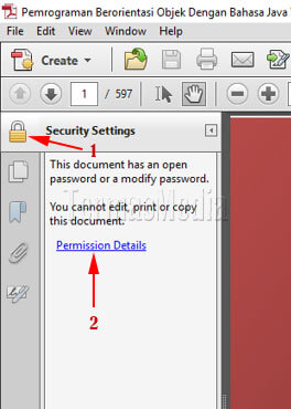 Memproteksi file PDF dengan password Adobe Acrobat