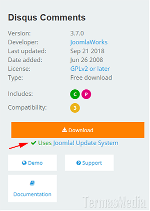 Cara memperbarui (update) ekstensi di CMS Joomla