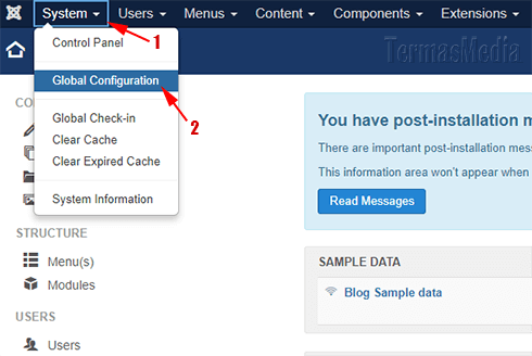 Cara mengganti editor default di CMS Joomla