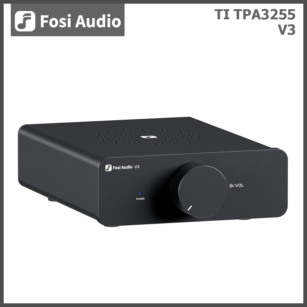 Fosi Audio V3 Power Amplifier 2 Channel Audio Stereo Hi-Fi TI TPA3255