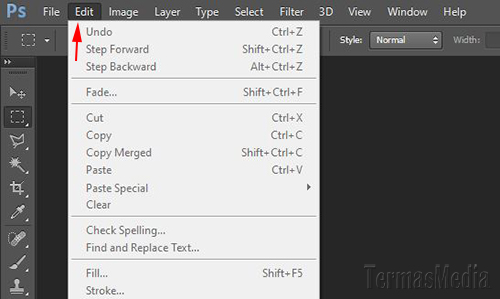 Mengubah satuan unit pengukuran Adobe Photoshop