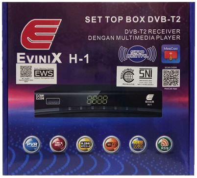 Evinix H-1, Set Top Box STB DVB T2 bagus untuk siaran digital TV