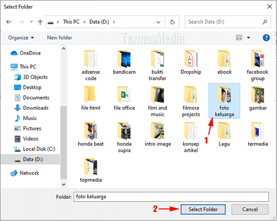 Menyembunyikan mengeluarkan file folder dari Windows Search